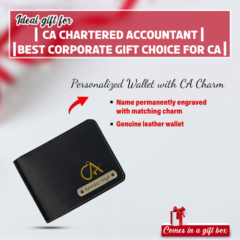 CA Gift Set – Personalized Keychain, Pen, Bottle, Wallet & Diary with Name & Colored Logo