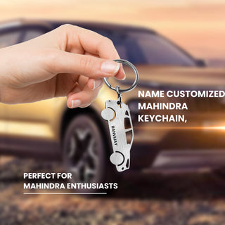 Personalized Stainless Steel Bike & Car Keychain with Name Engraved - Unique Gift for Birthdays for Car/Bike Lovers.