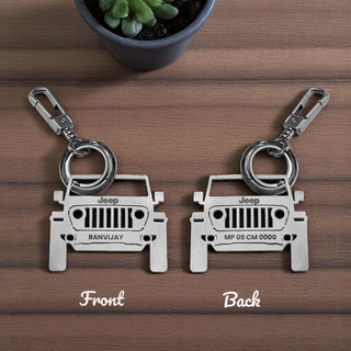 Personalized Stainless Steel Bike & Car Keychain with Name Engraved - Unique Gift for Birthdays for Car/Bike Lovers.