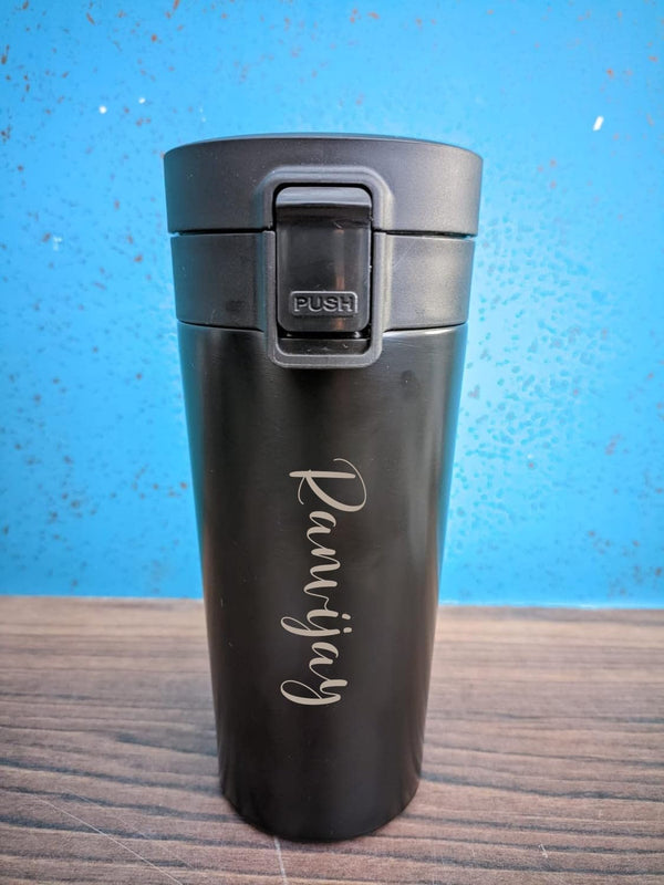 Insulated Travel Mug with Your Name Engraved.