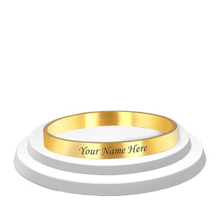 Black Lock Kada Bracelet - Custom Name Engraved