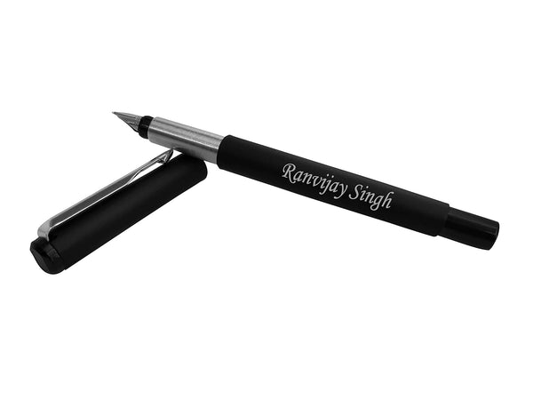 Parker Vector Matte Black Fountain Pen (Silver clip)