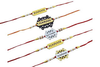 Customized Laser Foil Rakhi with Name Engraved –