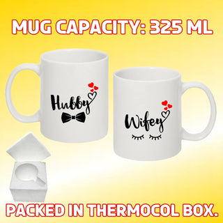 Ceramic Couple Coffee Mug Set for Gifting.