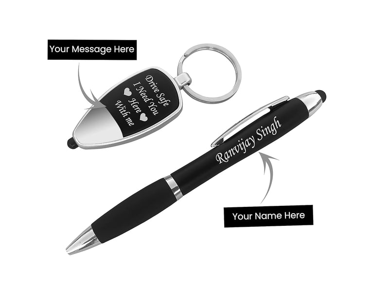 Led Twist Ball Pen & Keychain, Led Light with Customized Name