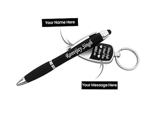 Personalized Led Twist Ball Pen & Keychain