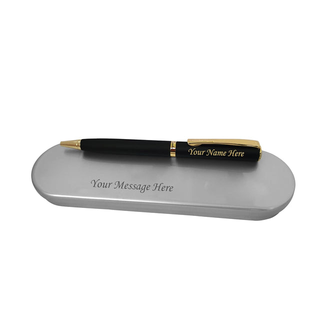 Personalized Pen & Box With Custom Name & Message Engraved.