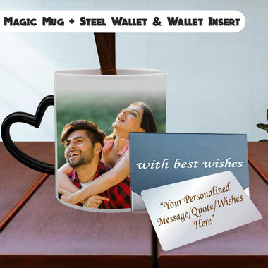 Personalized Combo Heart Handle Magic Mug