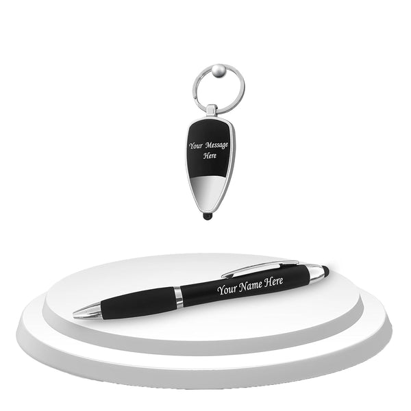 Led Twist Ball Pen & Keychain, Led Light with Customized Name