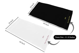 Stylish Cotton Couple Bath Towels with names or Initials.