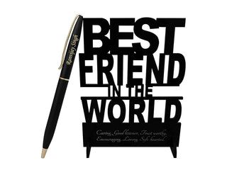 Personalized Pen and Best Friend In The World Acrylic Stand