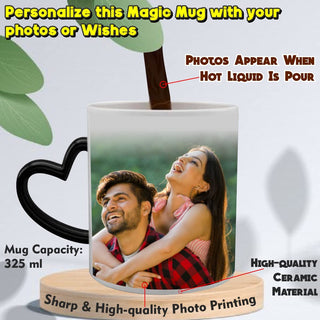 Personalized Combo Heart Handle Magic Mug