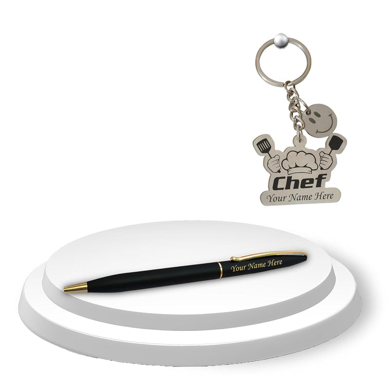 Chef's Gift Set-Custom Chef Keychain & Pen