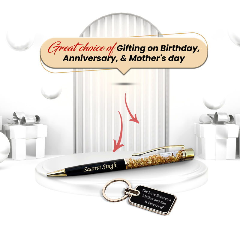 Personalized Engraved Pen & Keychain Gift Set – Custom Name Engraved.