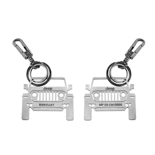 Personalized Stainless Steel Bike & Car Keychain with Name Engraved - Unique Gift for Birthdays for Car/Bike Lovers.