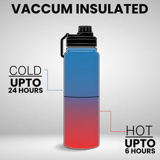 Customized 800 ML Stainless Steel Bottle & Black Cap – With Custom Name.