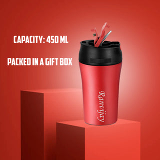 Personalized Stainless Steel Straw Tumbler with Your Name or Company Logo Engraved.