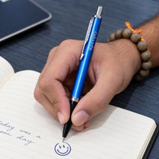 Personalized Blue Parker Ball Pen with Name | Premium Customized Pen for Men & Women | Corporate Gift