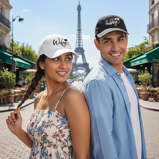 Husband & Wife Matching Caps – Couple Hats for Travel & Photoshoot