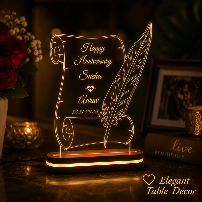 Acrylic LED Photo Lamp 6x8 Inch – Customized Engraved Photo Cutout with Name (Copy)