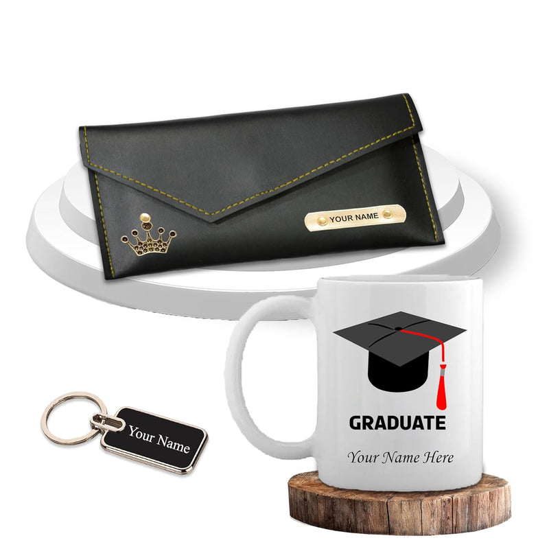 Graduation Combo for Women - Women's Clutch,Key-Chain and Mug