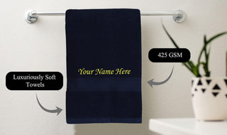 Stylish Cotton Bath Towel with Name.