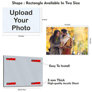 Acrylic HD Photo Printed Frame & name engraved Rakhi.