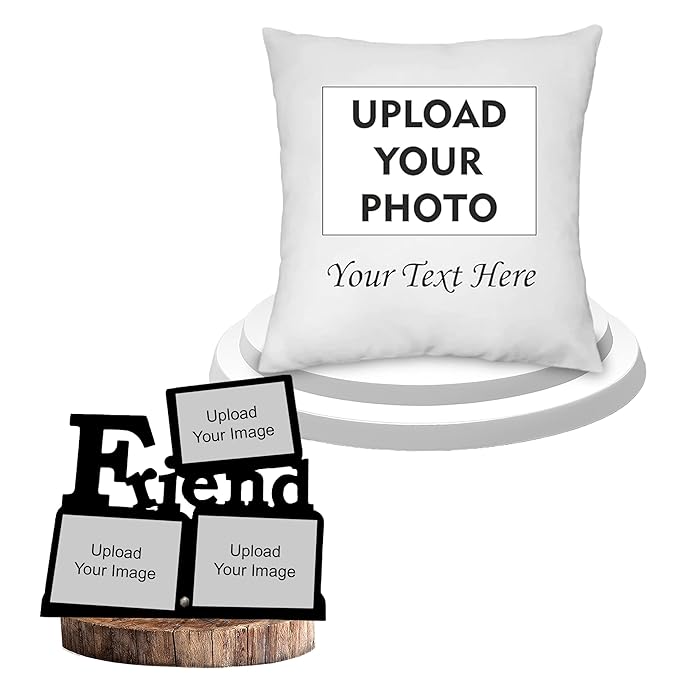 Friendship Day Gift: Picture Frame & Custom Photo Cushion