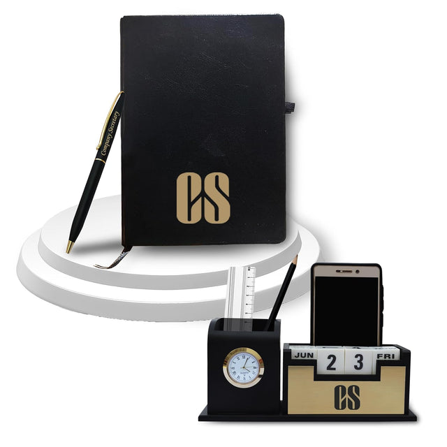 CS Gift Set – Pen Stand, Diary & Engraved Pen