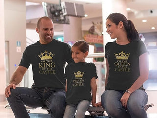 Family T-Shirt Combo for Father, Mother & Kids with Your Name