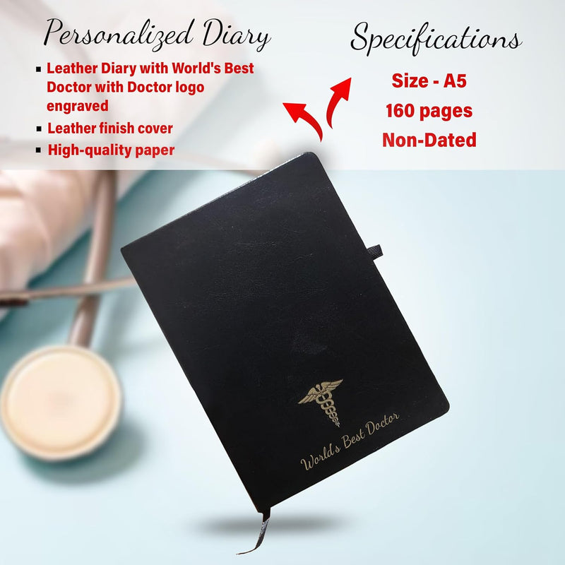 Doctor's Gift Combo- Premium Doctor Pen and Faux Leather Diary