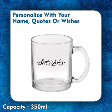 Personalized Glass Coffee Mug