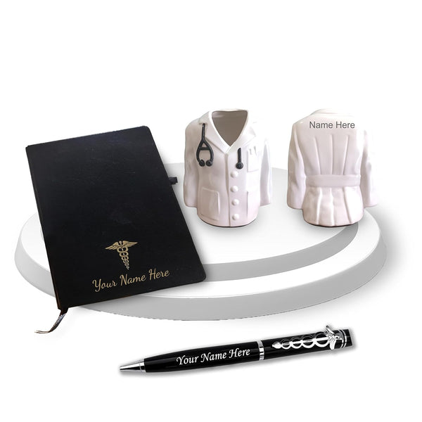 Doctor's Gift Set: Coat Pen Stand, Symbol Pen & Engraved Diary.