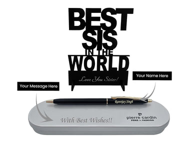 Customized Slim Pen & 'Best Sis' Acrylic Stand