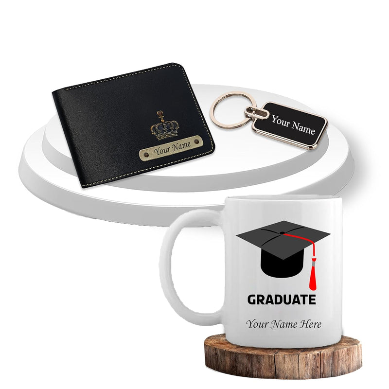 Graduation Combo for Men - Men's Wallet, Key-Chain, Coffee Mug.