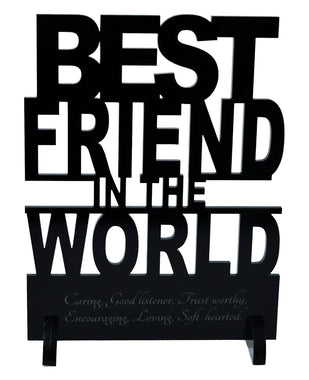 Personalized Engraved Pen with  'Best Friend in the World' Acrylic Stand.