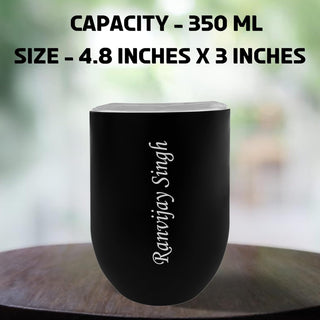 Steel Vacuum Insulated Coffee/Travel Mug with Name Engraved.