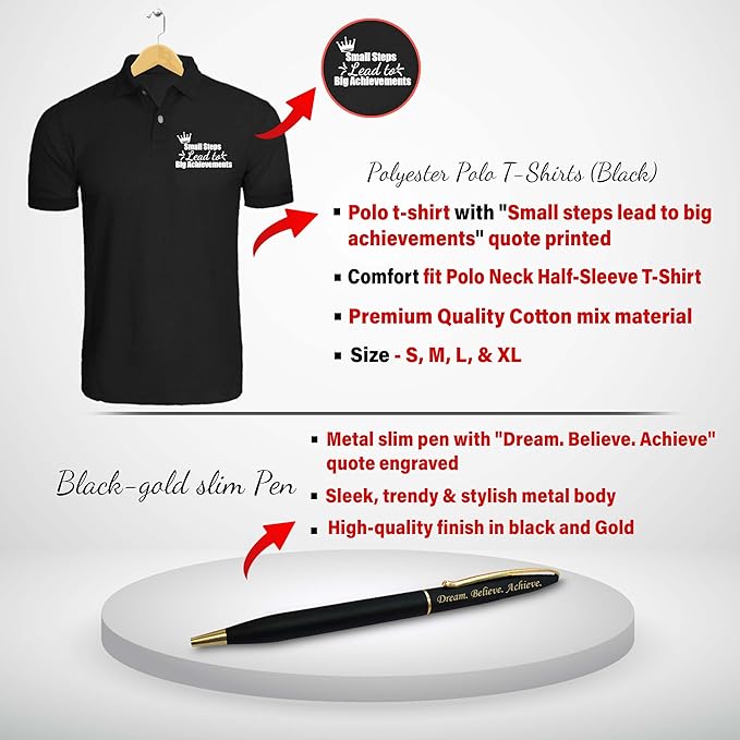 Corporate Gift Set –Pen , Keychain, Bottle, A5 Diary, Mouse Pad & T-Shirt With Quote Printed.