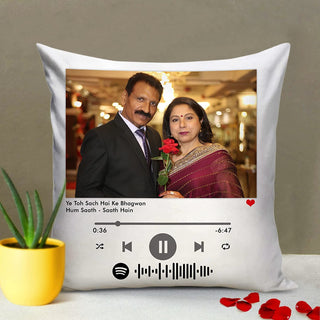 Personalized Gift Combo of Spotify Mug Cushion & Key-Chain