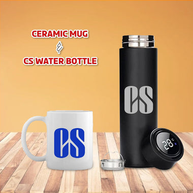 CS Drinkware Set – Engraved Bottle & Coffee Mug.
