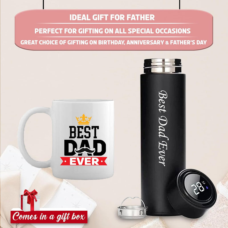 Father's Day Combo Set – Black Bottle and Ceramic Coffee Mug.