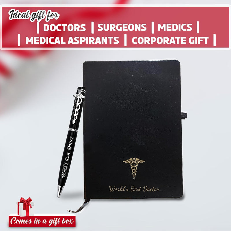 Doctor's Gift Combo- Premium Doctor Pen and Faux Leather Diary