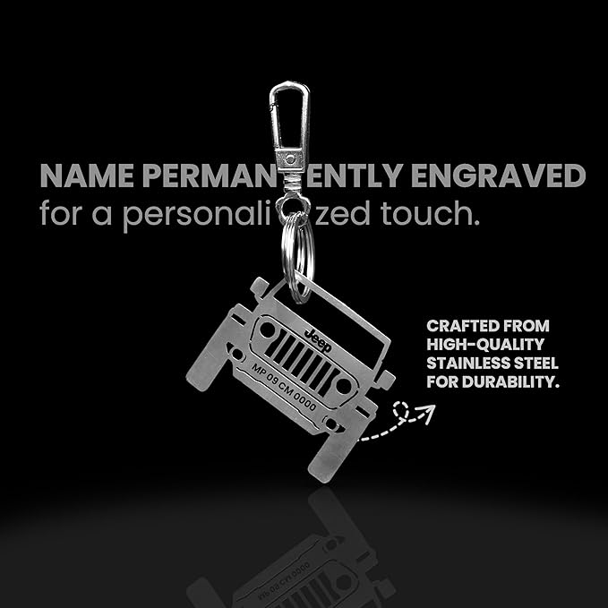 "Personalized Stainless Steel Keychain: Custom Name Engraving for a Unique Touch!"