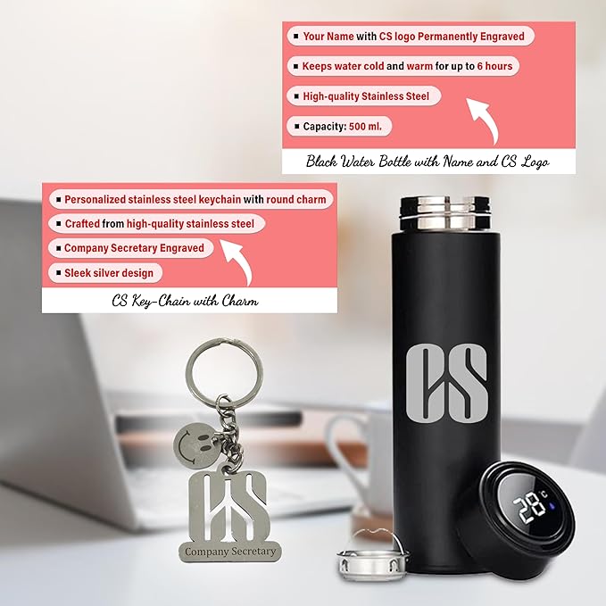 CS Gift Set – Engraved Pen, Keychain, Bottle & Diary