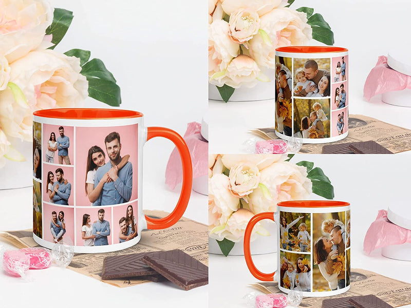 Photo Printed Orange Ceramic Tea/Coffee Mug.