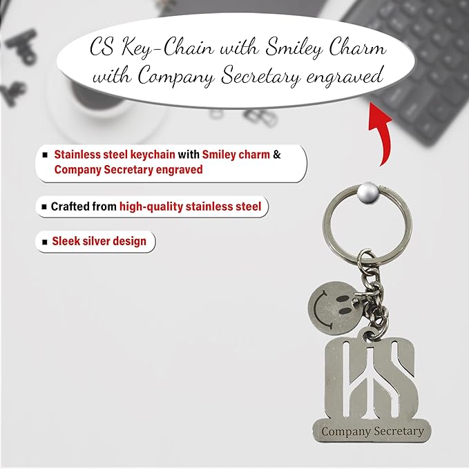 CS Gift Set – Engraved Pen & Smiley Keychain