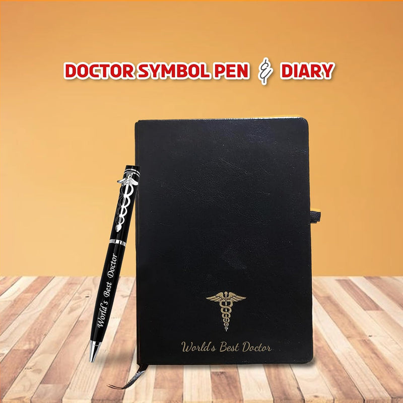 Doctor's Gift Combo- Premium Doctor Pen and Faux Leather Diary