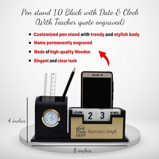 Teacher's Custom Gift Set - Engraved Pen & Penstand.