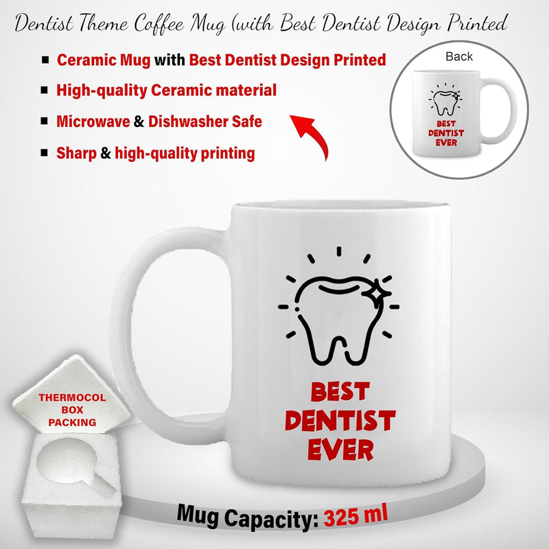 Dentist Gift Combo – Thermos Bottle & Coffee Mug with ‘Best Dentist Ever’.