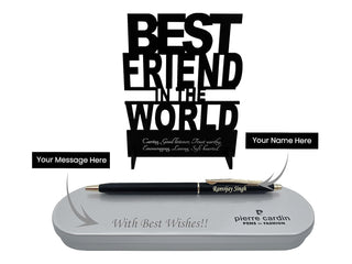Personalized Pen with Best Friend In The World Acrylic Stand